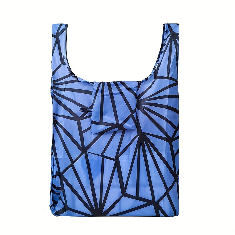 Red Dots Reusable Grocery Bags Folding Shopping Bag Waterproof