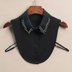 Stylish Collar Diamond Trim False Collar For Women