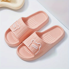 Women's Bear & Letter Indoor Slides Non Slip Shoes