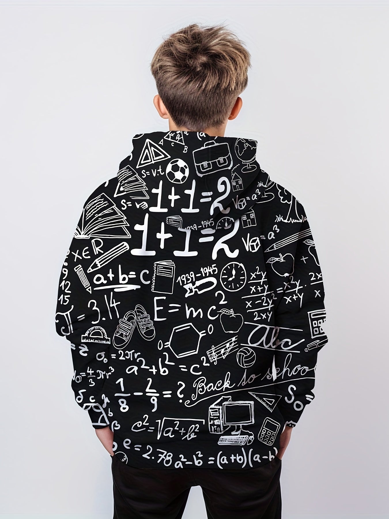 3D Print Boys Hooded Sweatshirt for Spring Fall Kids