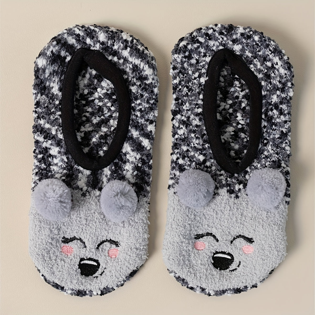 Cute Cartoon Print Fuzzy Socks for Women