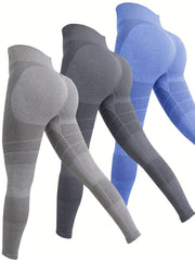 Solid Seamless Leggings Sports Fitness Yoga Running Trousers