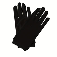 Silk Satin Gloves for Women Short Hand Protection Dance Performance