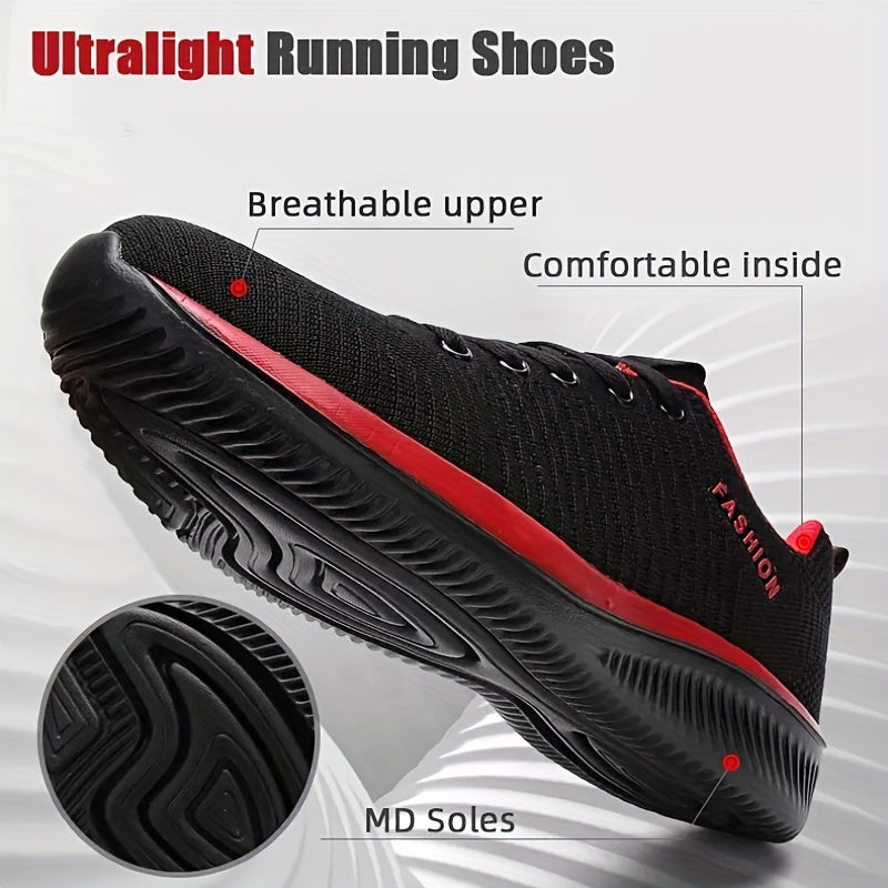 Men's Lace up Sneakers Athletic Shoes Lightweight Breathable Running Basketball