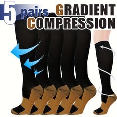 Copper Compression Socks Women Pregnancy & Men Circulation 15-20 Mmhg