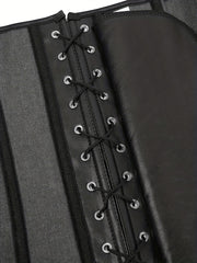 Punk Halter Corset Top Lace Up Tummy Control Slimmer Underwear