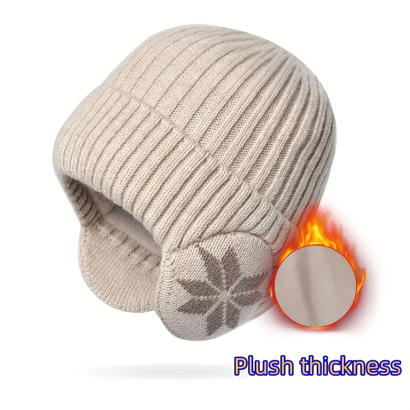 Winter Windproof Knitted Hat with Ear Protection