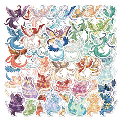 50 Unique Phoenix Stickers Creative Designs Waterproof & Self Adhesive