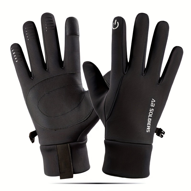 Winter Cycling Gloves Warm Polar Fleece Touch Screen Full Finger Gloves