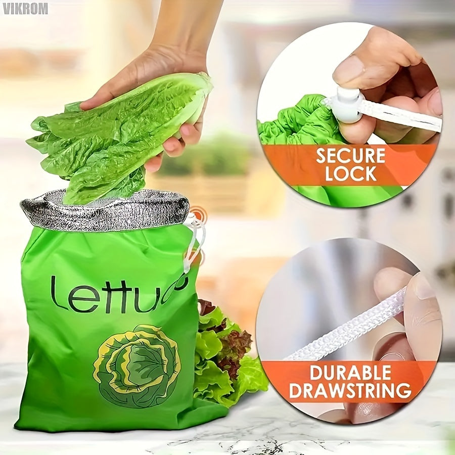 2pcs Reusable Storage Bag Organizer For Fresh Fruits Prevents Ripening