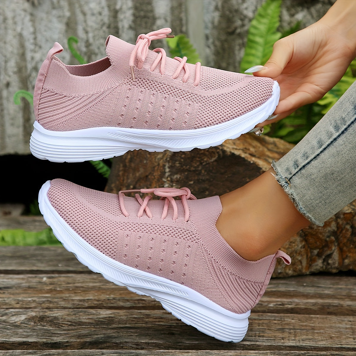 Women's Mesh Breathable Sports Shoes Lightweight Casual Walking Shoes