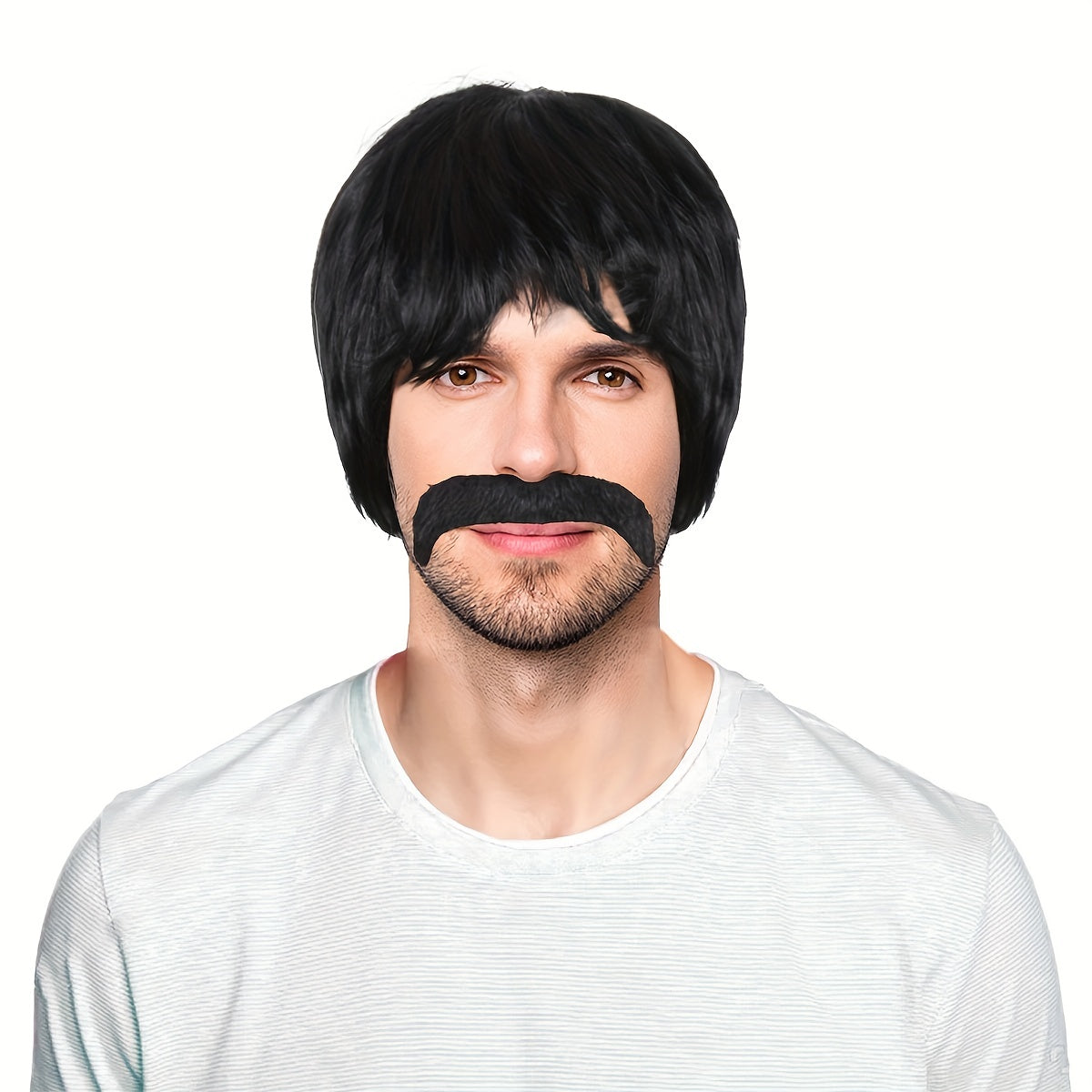 10 Inch Men's Dress Up Wig Party Holiday Chemical Fiber Wig
