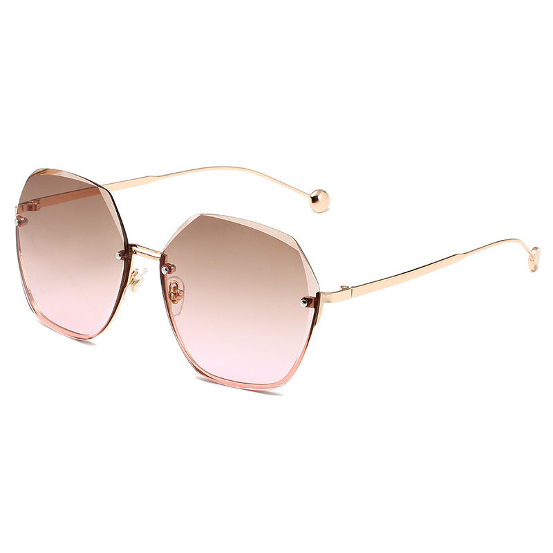 Half Frame Cut Edge Sunglasses UV Protection