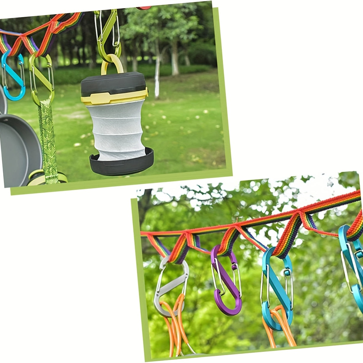 Colorful Clothesline Tent Hanging Lanyard for Outdoor Camping