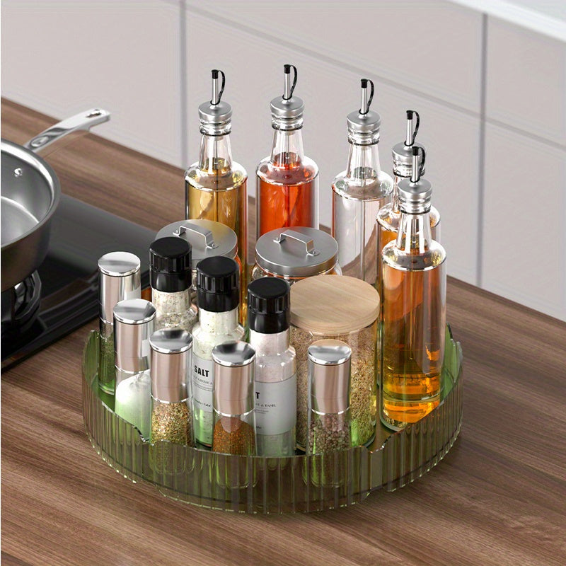 Acrylic Lazy Susan Turntable Display Stand Rotating Spice Rack Makeup Organizer