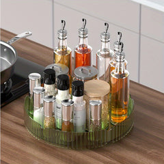 Acrylic Lazy Susan Turntable Display Stand Rotating Spice Rack Makeup Organizer
