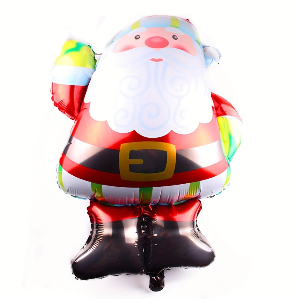 2pcs Christmas Aluminum Foil Balloons - Snowman Santa Claus Xmas Party Decor