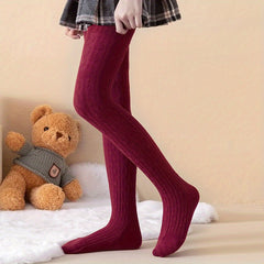 Girls Knit Pantyhose Leggings Socks For Kids