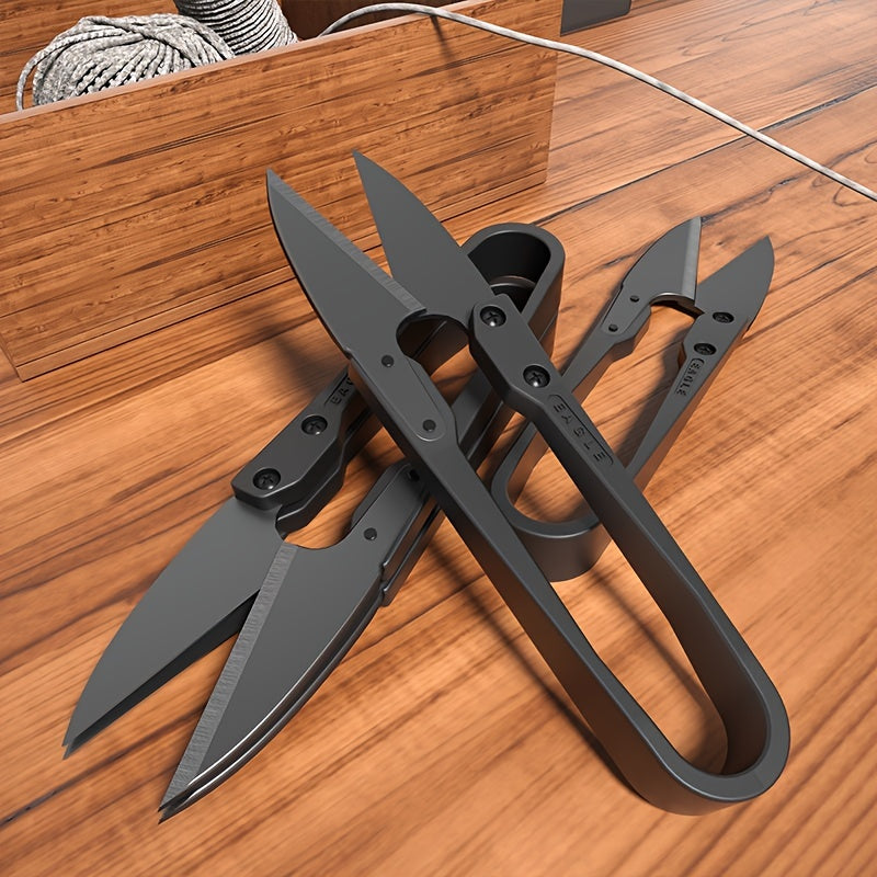 Mini Embroidery Scissors Stainless Steel U-shaped Spring Clipper