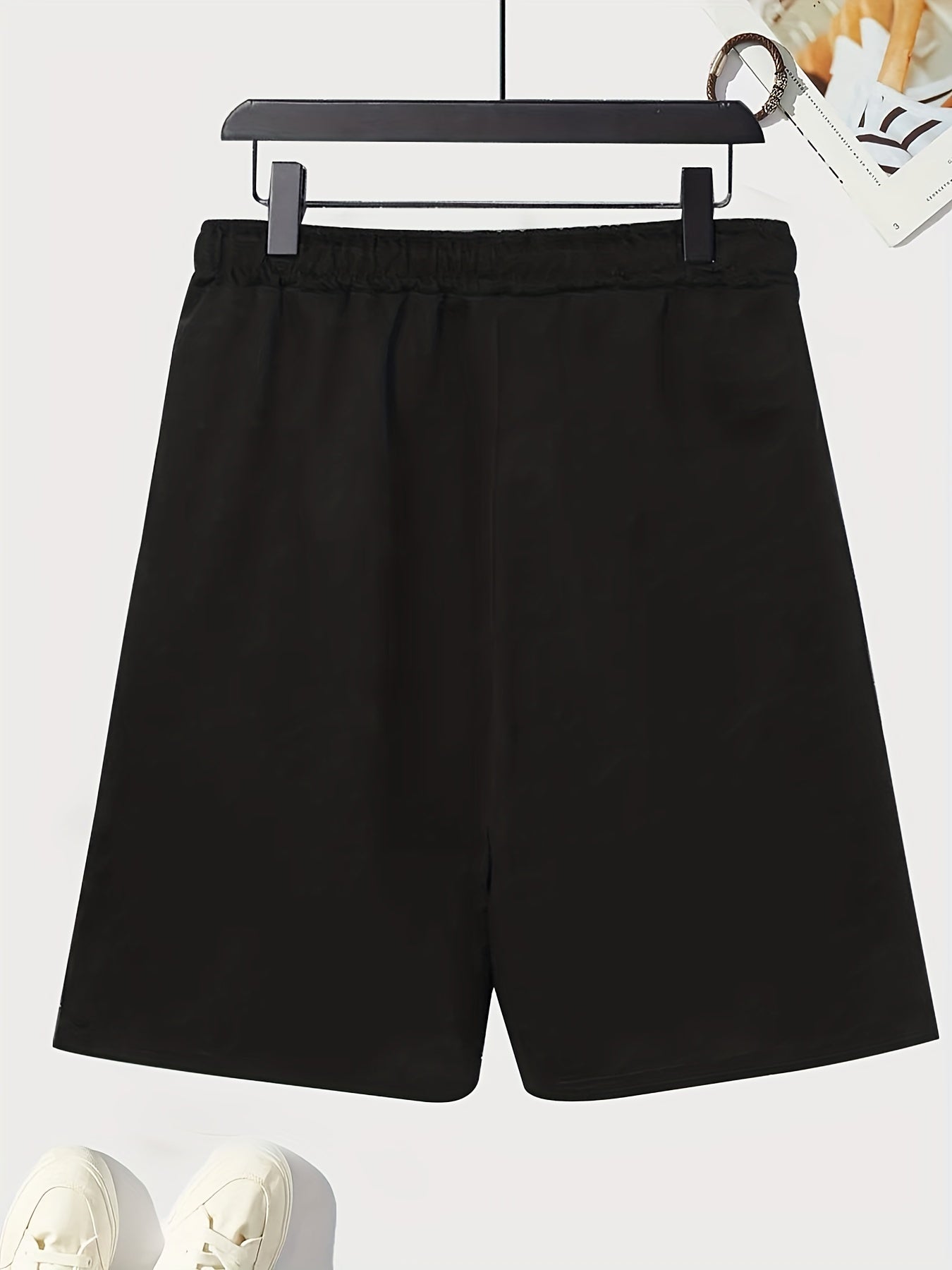 Skull Element Graphic Print Men's Drawstring Stretchy Short Pants