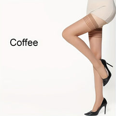 4 Pairs Striped Thigh High Socks Breathable Over The Knee Women's Stockings