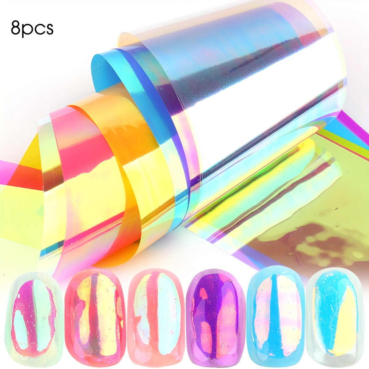 10 Pcs Chinese Characters Nail Foil Bamboo Leaf Art