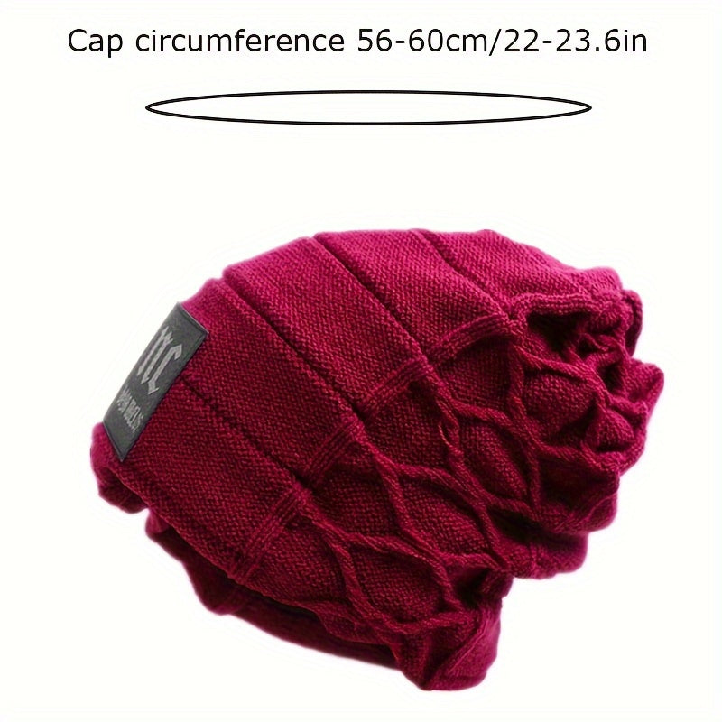 Men's Knitted Hat Beanie Thick Windproof Warm Winter Hat