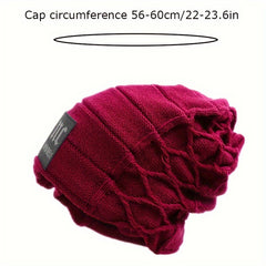 Men's Knitted Hat Beanie Thick Windproof Warm Winter Hat