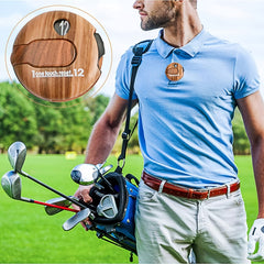 Wood Grain Golf Stroke Counter Mini Stroke Counter Up to 12 Shots