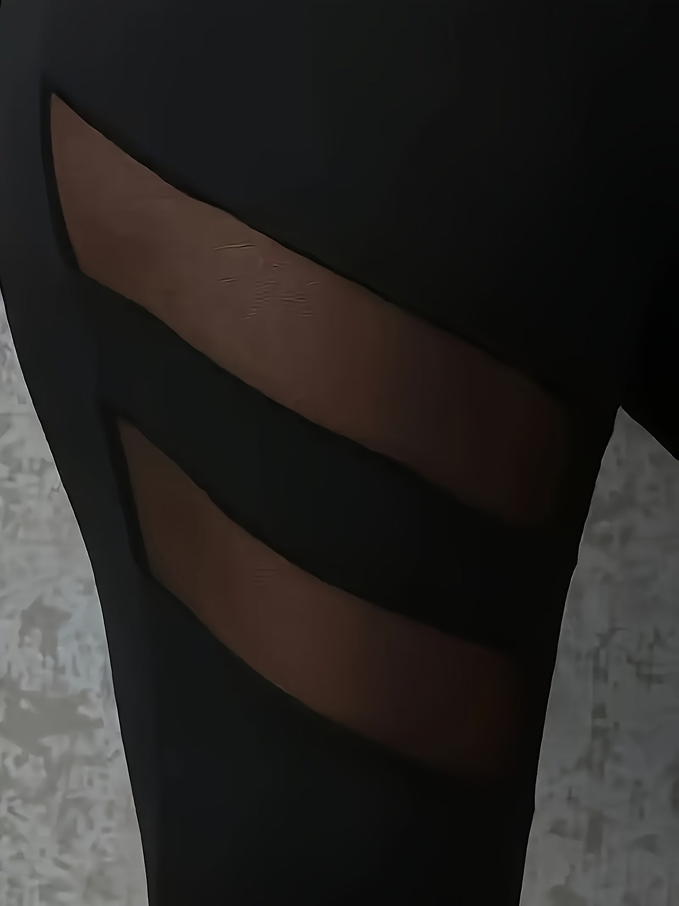 Mesh Waistband Yoga Leggings