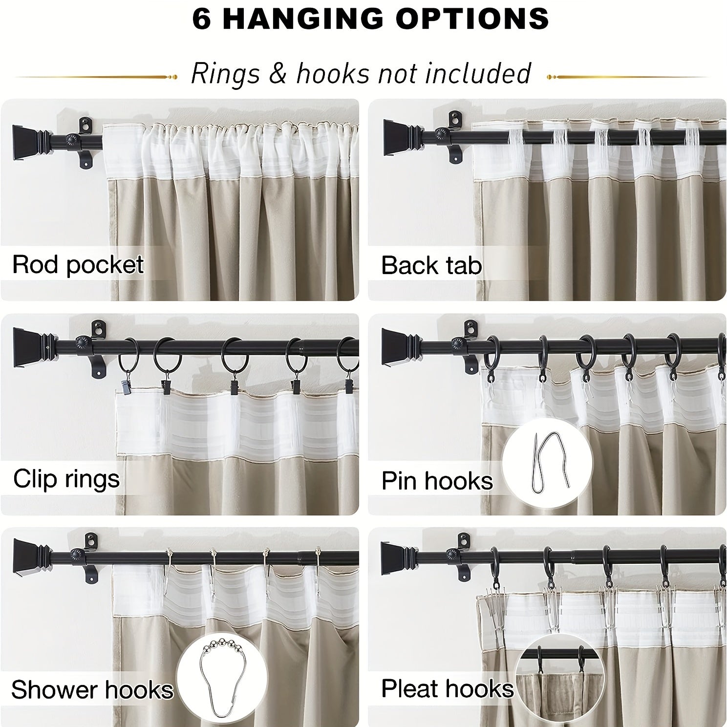 Cotton Linen Curtain with Rod Pocket for Living Room Bedroom Home Decor