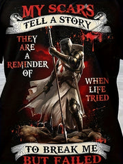 Soldier Pattern Print Men's Short Sleeve Comfy T-Shirt Graphic Tee