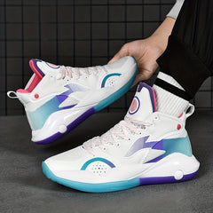 Men's Basketball Shoes Comfy Breathable Non Slip Lace Up Sneakers