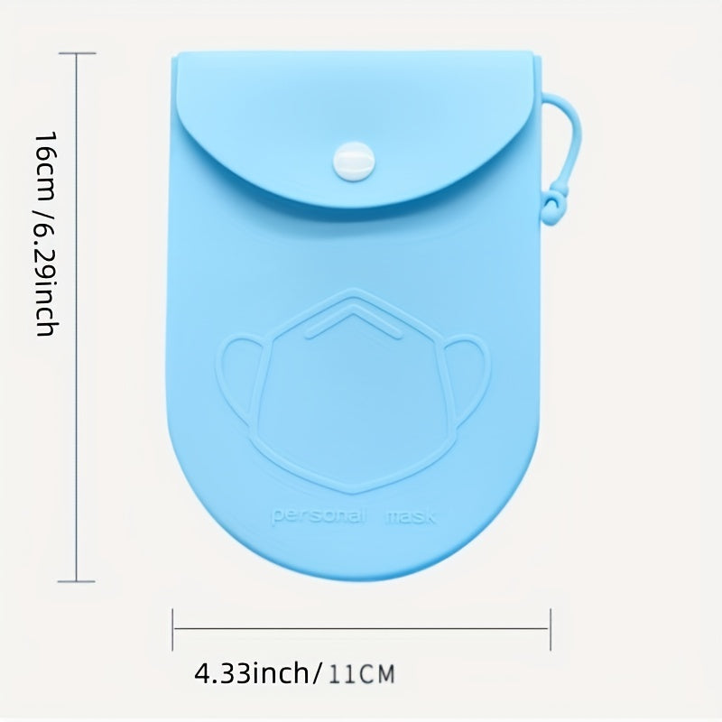 Mini Silicone Mask Storage Pouch Travel Portable Mask Bag