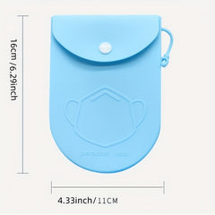 Mini Silicone Mask Storage Pouch Travel Portable Mask Bag