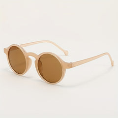 Retro Round Frame Sunglasses for Girls