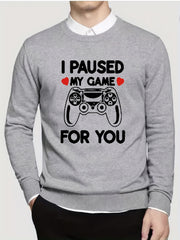 Men's Knitted Crew Neck Sweater for Fall Winter