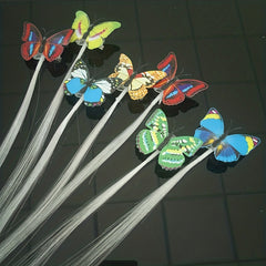 2pcs Butterfly LED Glitter Hair Braid Luminous Hairpin Hair Accessories Girls