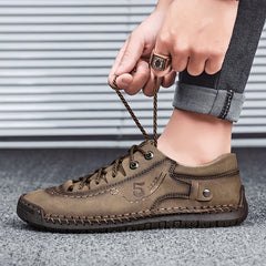 Men's Non Slip Casual Shoes Lace Up Comfortable Sneakers