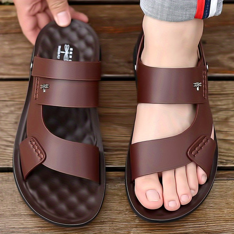 Men's Lightweight Open Toe Slip On Sandals Anti Skid Summer Beach Shoes
