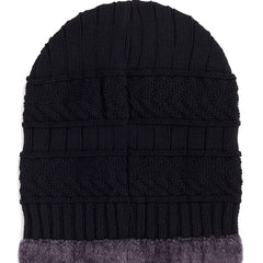 Men Triangle Pattern Knit Winter Thermal Cap