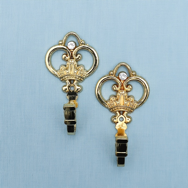 2pcs Vintage Large Curtain Hooks Wall Hanging Coat Hooks Metal Hooks
