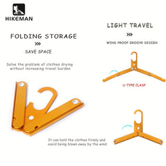 Aluminum Alloy Folding Hanger Non Slip Portable for Camping & Hiking