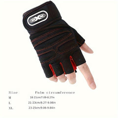 2pcs Half Finger Gym Fitness Gloves Anti Slip Weight Lifting Gloves