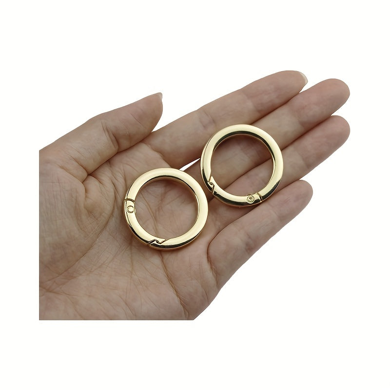 Golden Zinc Alloy O-ring Clip for Keychains and Handbags
