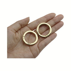 Golden Zinc Alloy O-ring Clip for Keychains and Handbags