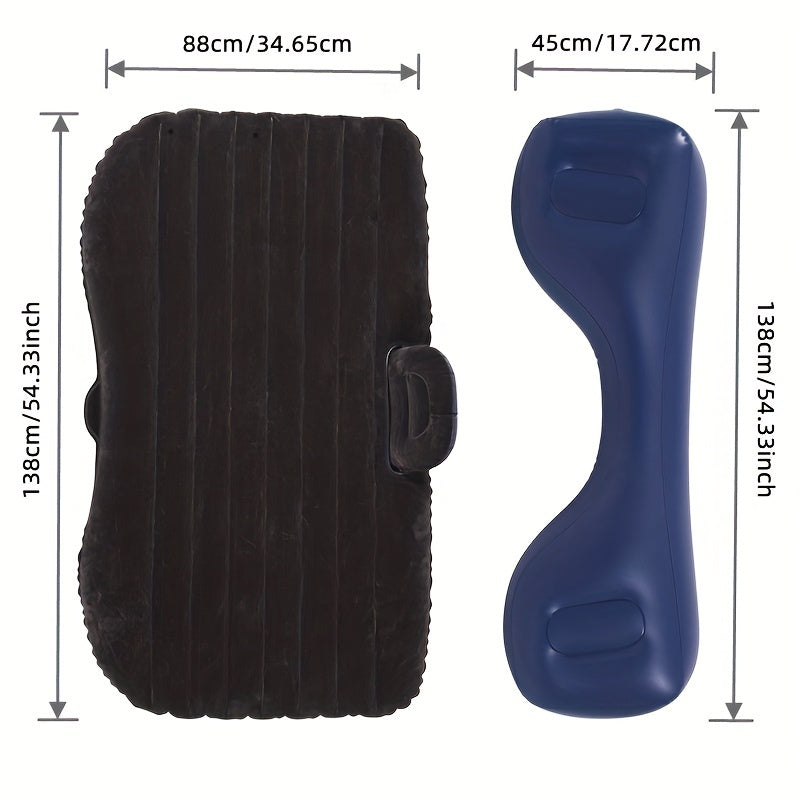 Self Inflating Car Air Mattress & 2 Pillows for Travel & Camping