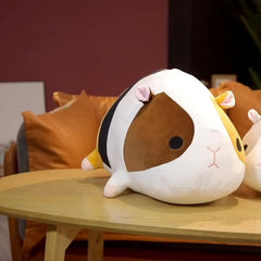 TINICOOCAT 39 Guinea Pig Plush Toy Cute Stuffed Pillow with Pink Ears & Eyes