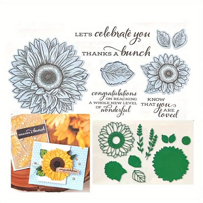 Sunflowers Metal Cutting Dies Or Stamps Sets For Card Decoration