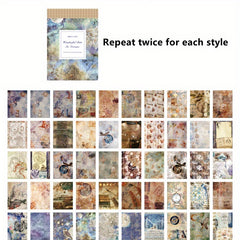 100pcs Vintage Private Collection Series Background Paper Pack